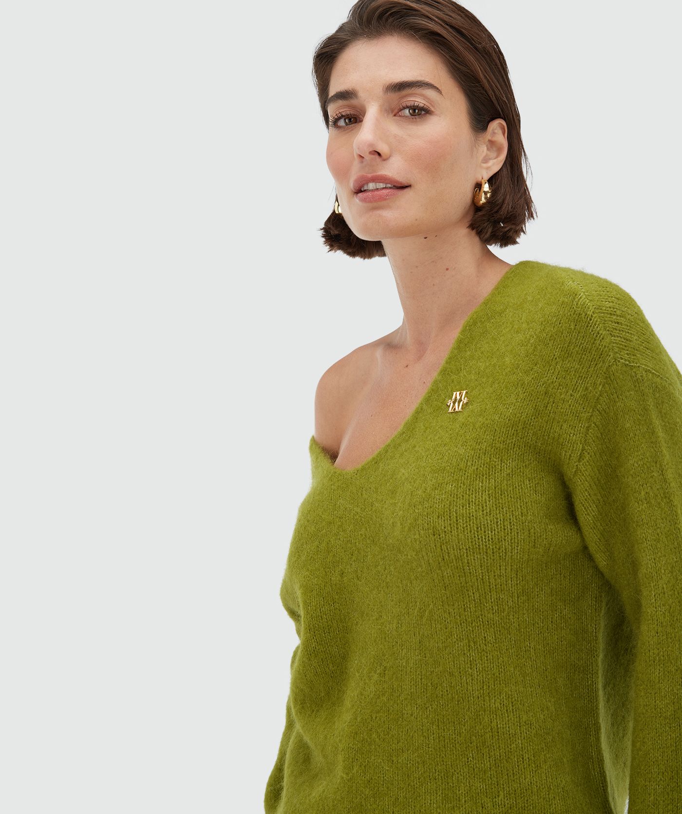 Pull oversize en laine mérinos TIMBER - vert audacieux