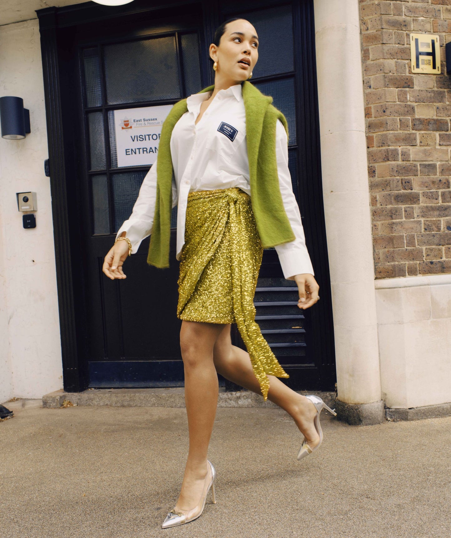 Pull oversize en laine mérinos TIMBER - vert audacieux