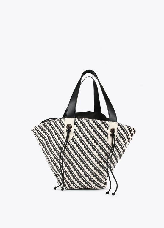 Copie de Sac panier XL -Noir et crème