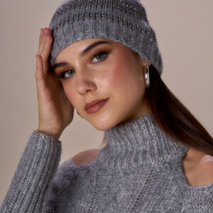 Chapeau en lurex DANA - gris