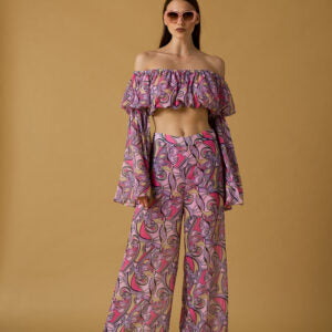 Pantalon voile imprimé YODA - Multicolore