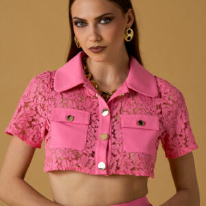 Chemise en dentelle FRAGOLA - Rose