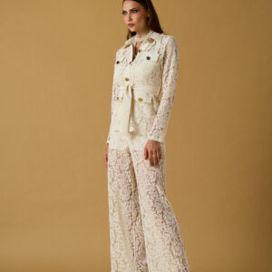 Saharienne en dentelle - écru