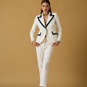 Pantalon contrasté LENA - blanc