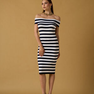 Robe de marin à rayures ARIEL - blanc bleu
