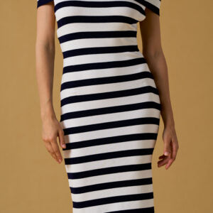 Robe de marin à rayures ARIEL - blanc bleu