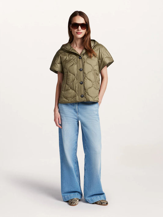 Veste manche courte CASSIA - kaki