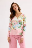 Pull imprimé paysage pastel - mutlicolor