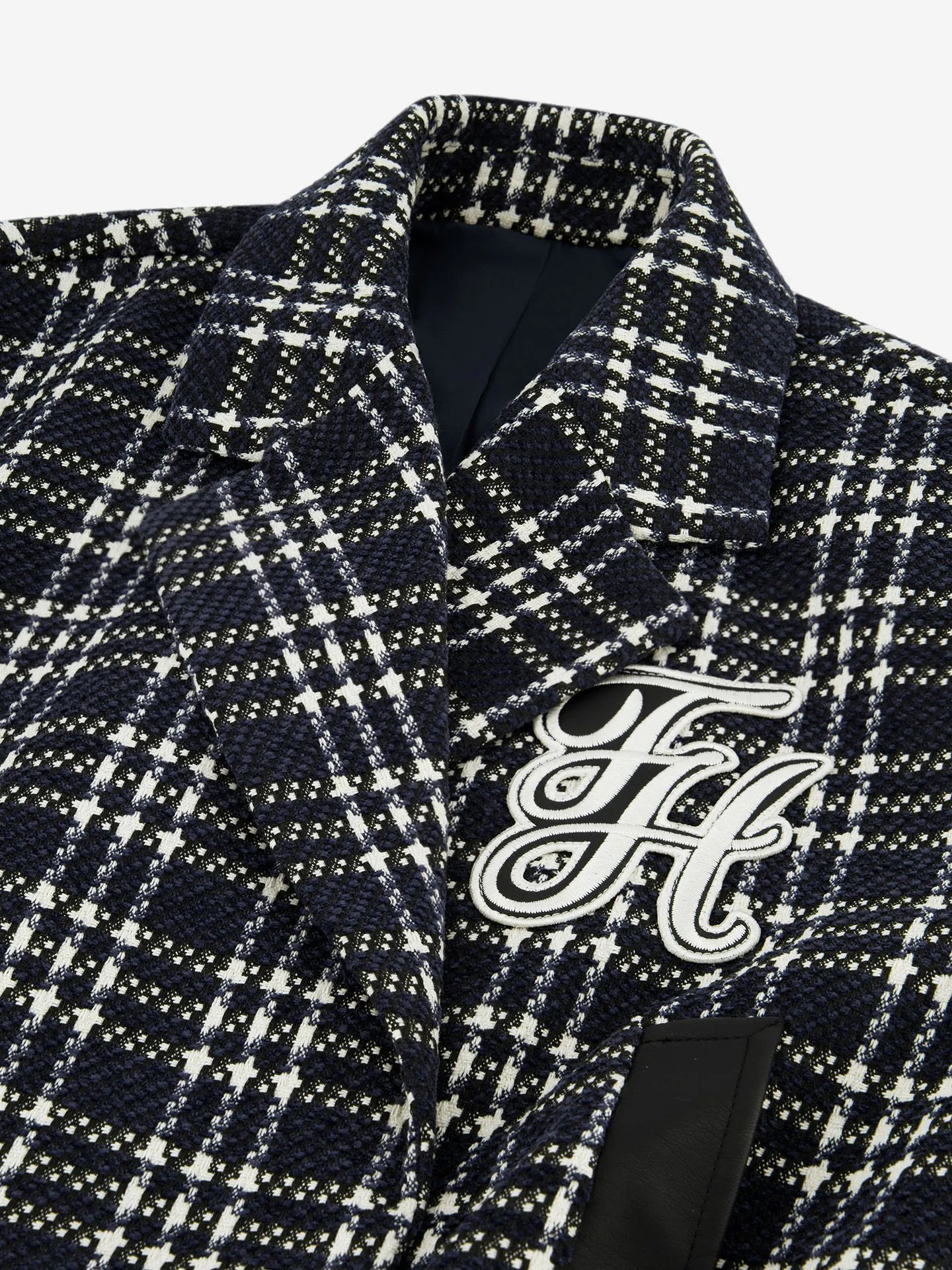 Blazer court à motif à carreaux JORDYN - nuit marine