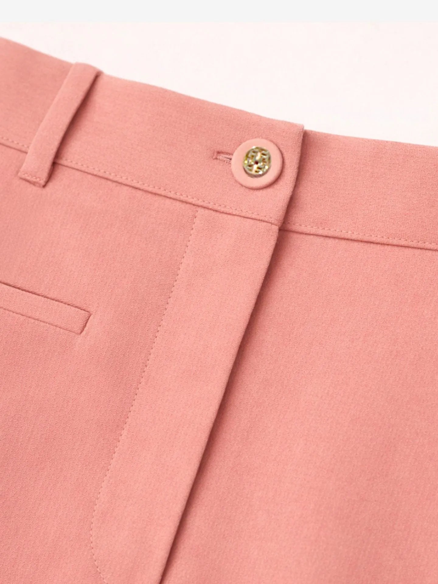 Pantalons avec plis de presse MIRABELLE - rosette