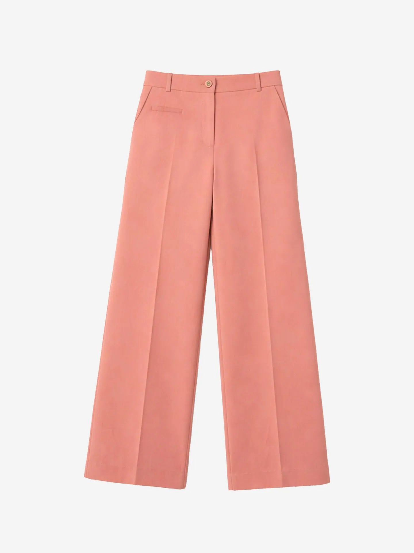Pantalons avec plis de presse MIRABELLE - rosette
