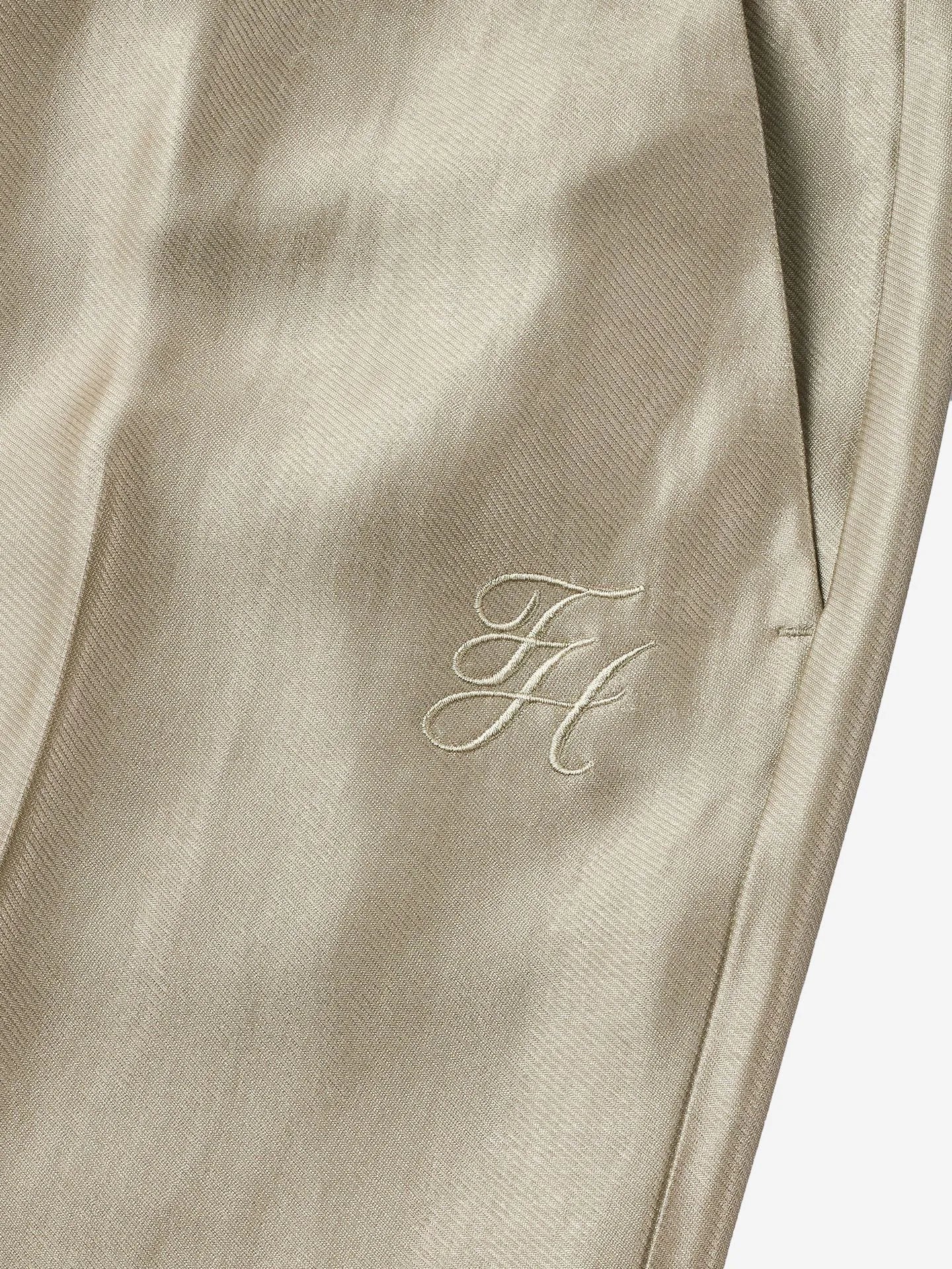 Pantalon brillant MANOUK - Gris plume
