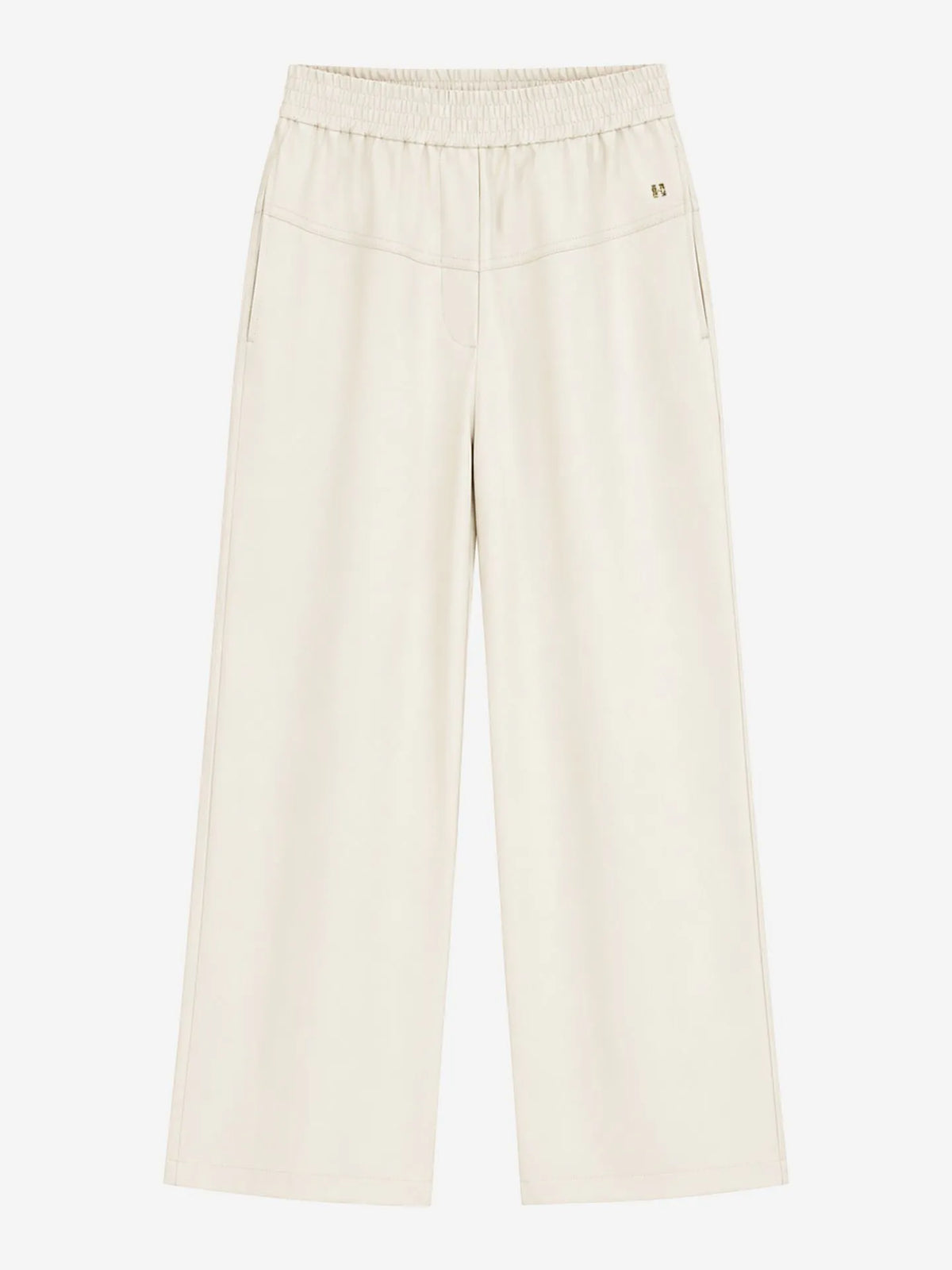 Pantalon large jambe avec taille confortable PRUE - Blanc doux
