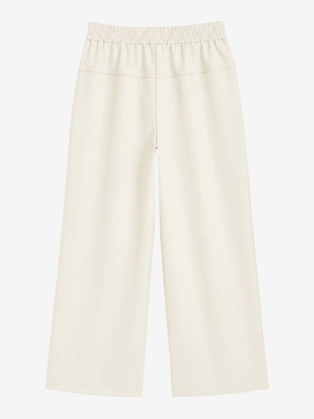 Pantalon large jambe avec taille confortable PRUE - Blanc doux