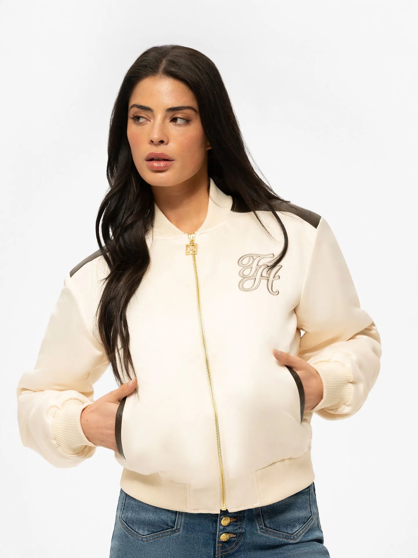 Veste bomber avec logo brodé MICCA - tofu