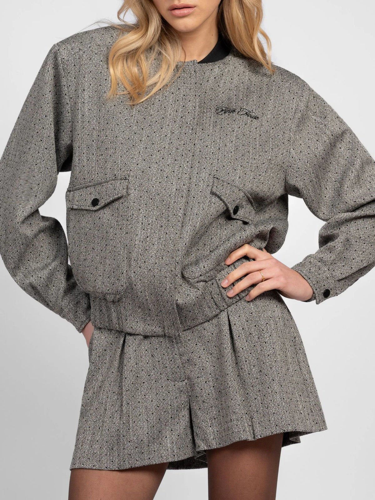 Veste bomber à structure raffinée POPPYLYN - Noir