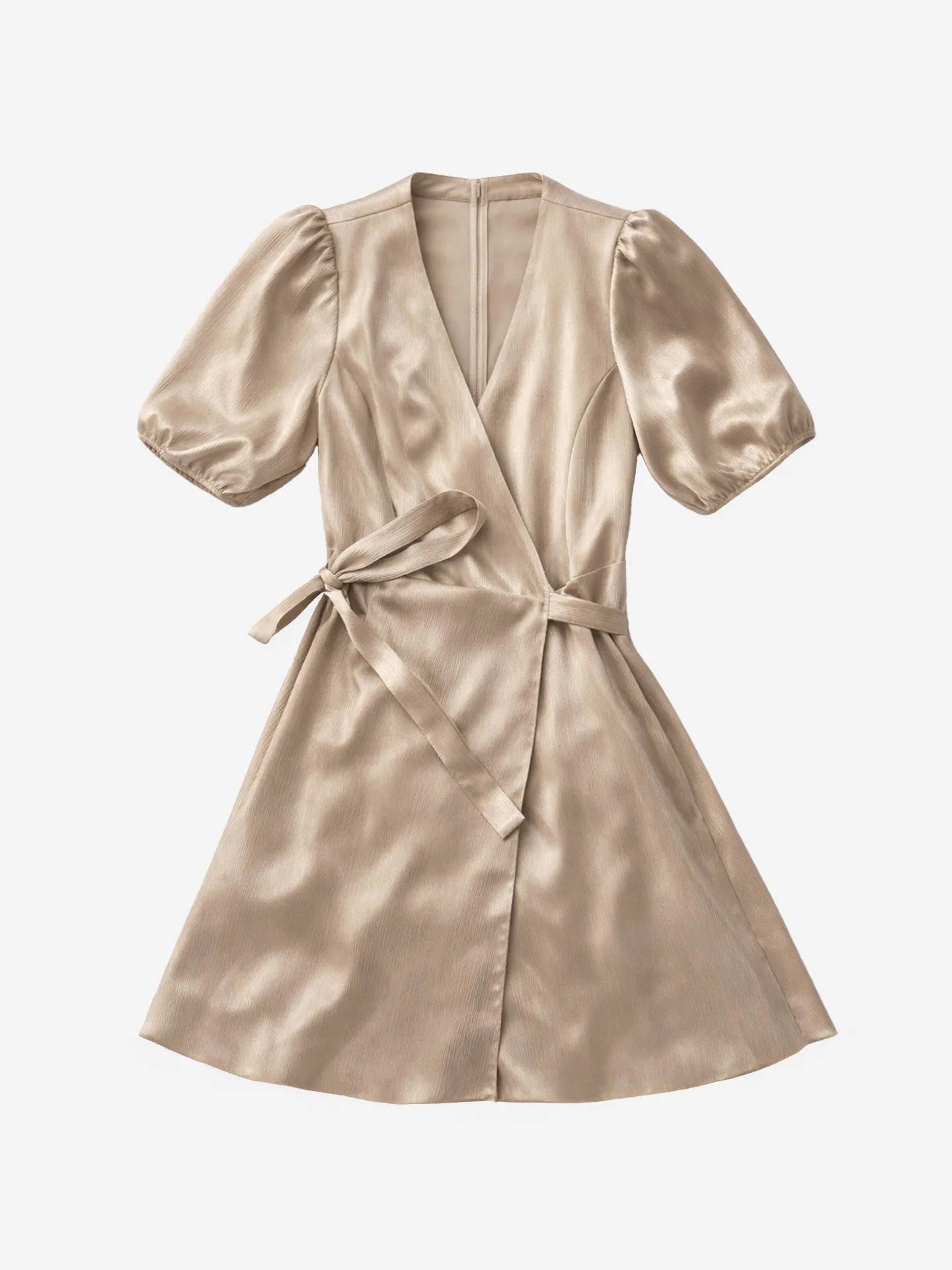 Robe portefeuille avec ceinture de cravate MARLI - Gris plume