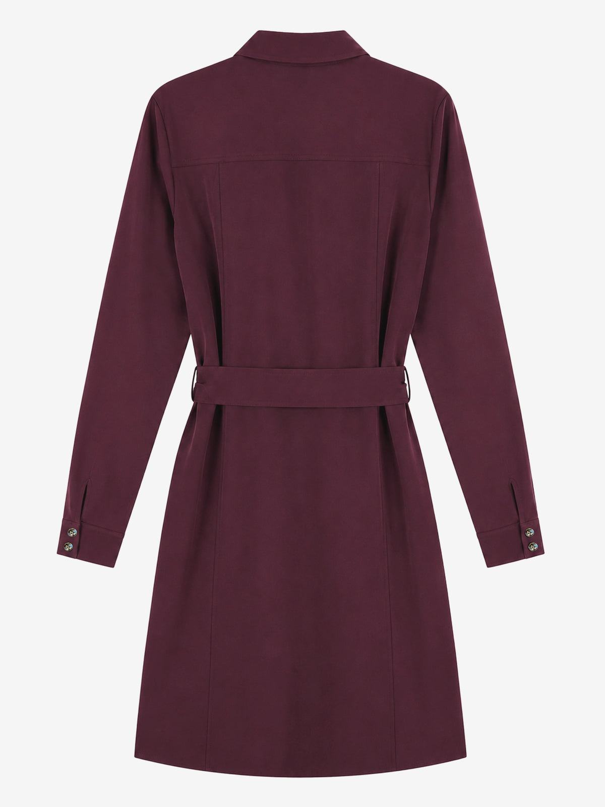 Robe chemise avec ceinture PEGGI - Vin de raisin