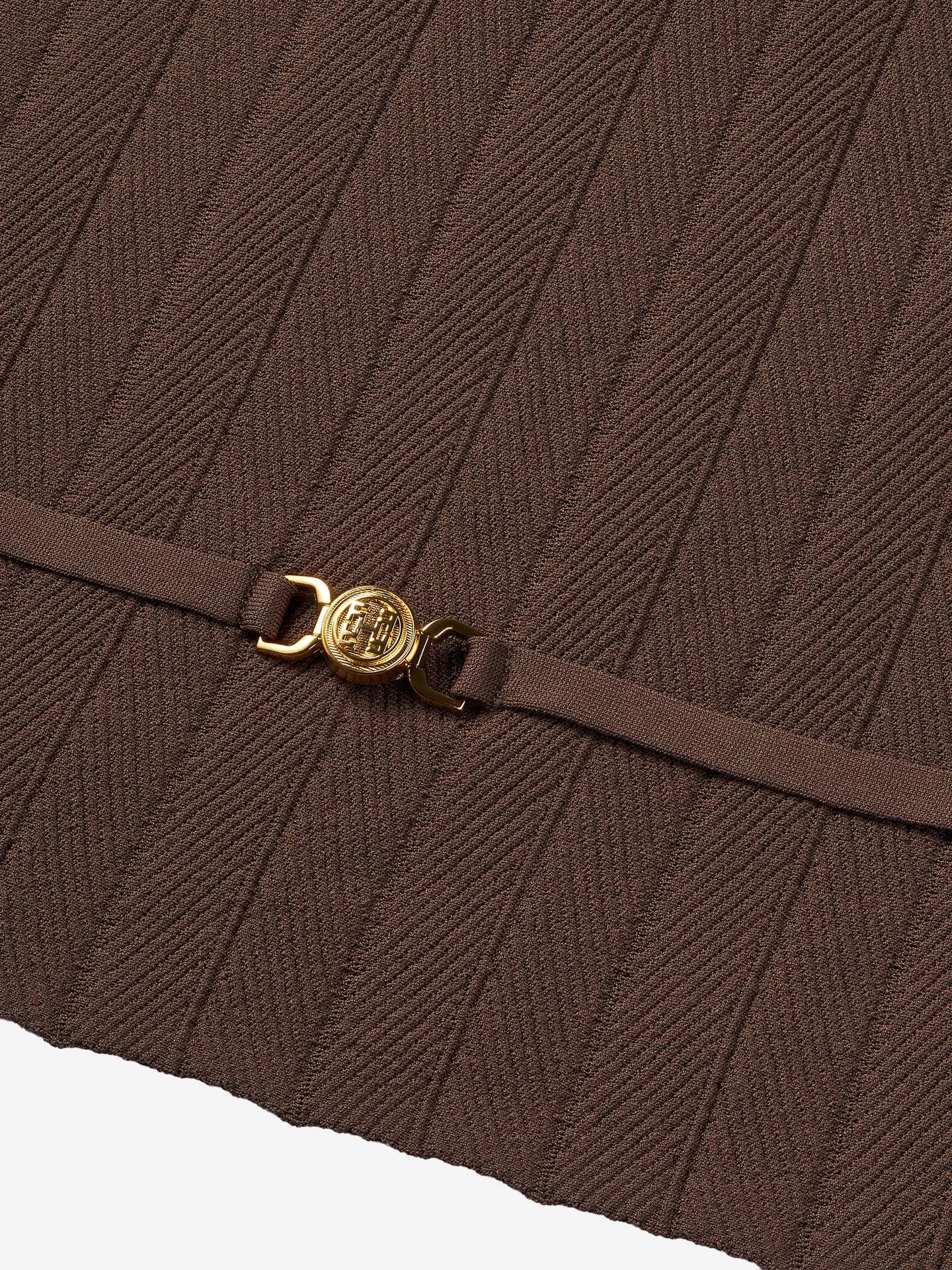 Haut avec détails du logo MAIYA - brun