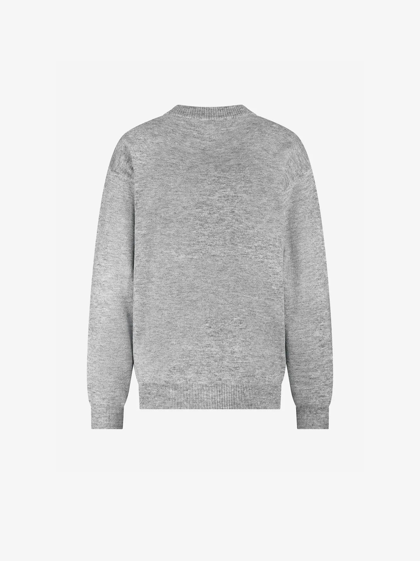 Pull oversize avec logo imprimé JERMAIN - Gris chiné