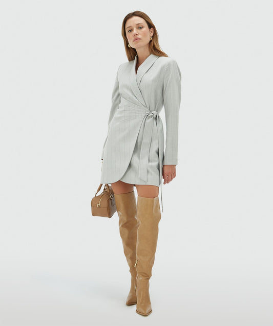 Robe portefeuille BONITA - light grey melange