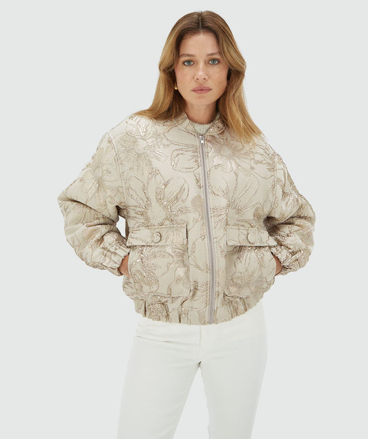 Bomber oversize détails métalliques KELSEY - grey stone