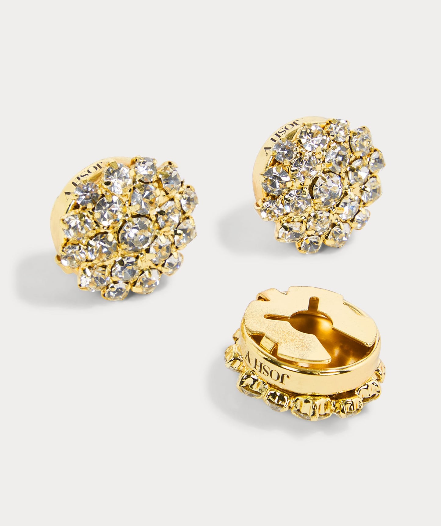 Set de 3 boutons décoratifs strass MARLIJN  - champagne gold