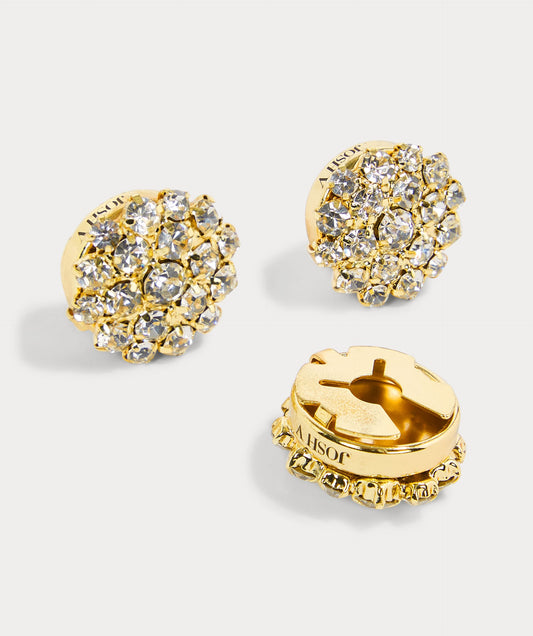 Set de 3 boutons décoratifs strass MARLIJN  - champagne gold