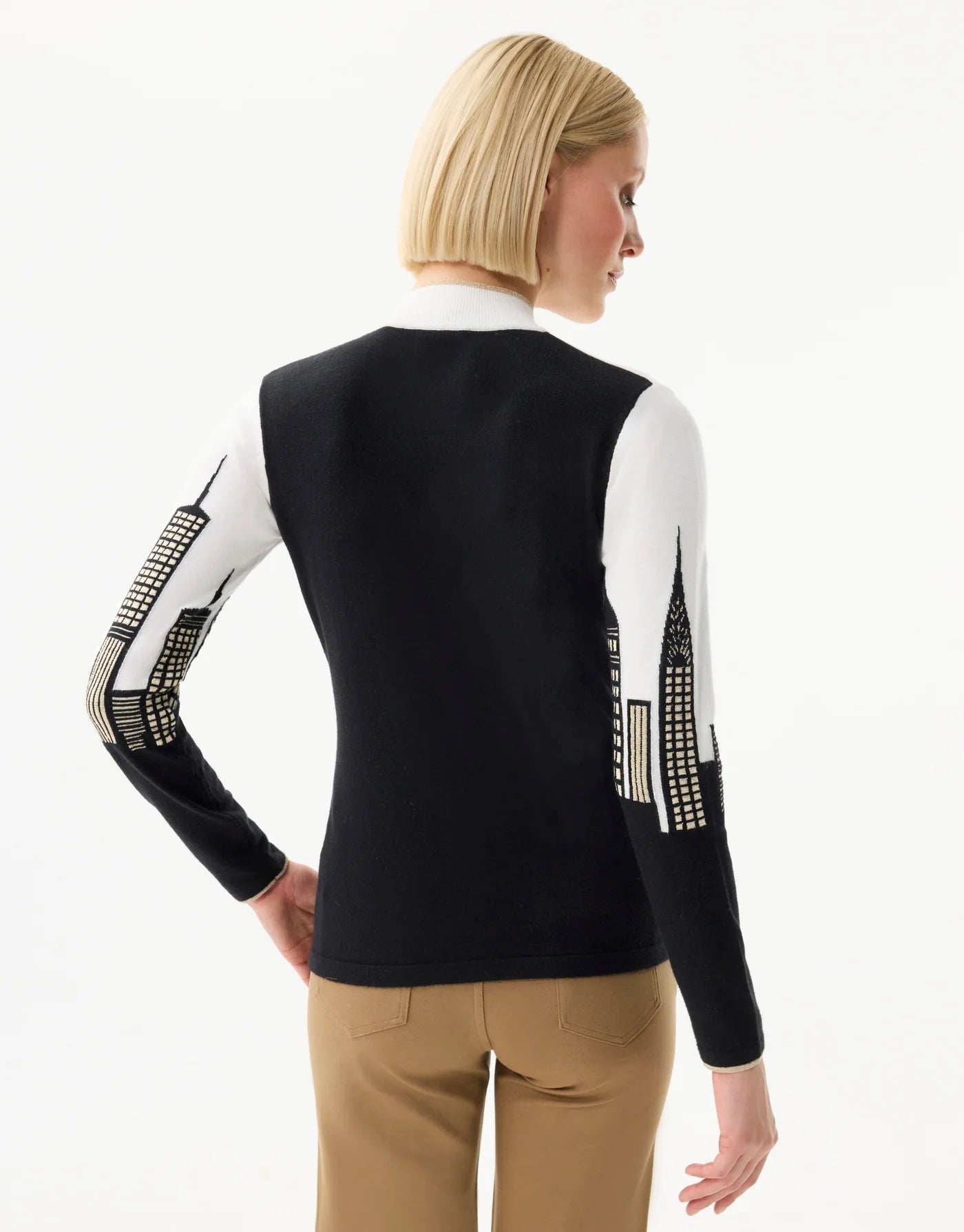 Pull à col montant EMPIRE - motif skyline