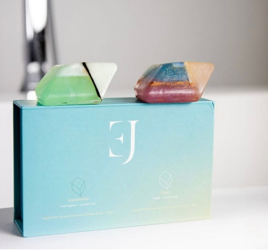 Coffret duo savons cristal - AQUAMARINE / OPALE
