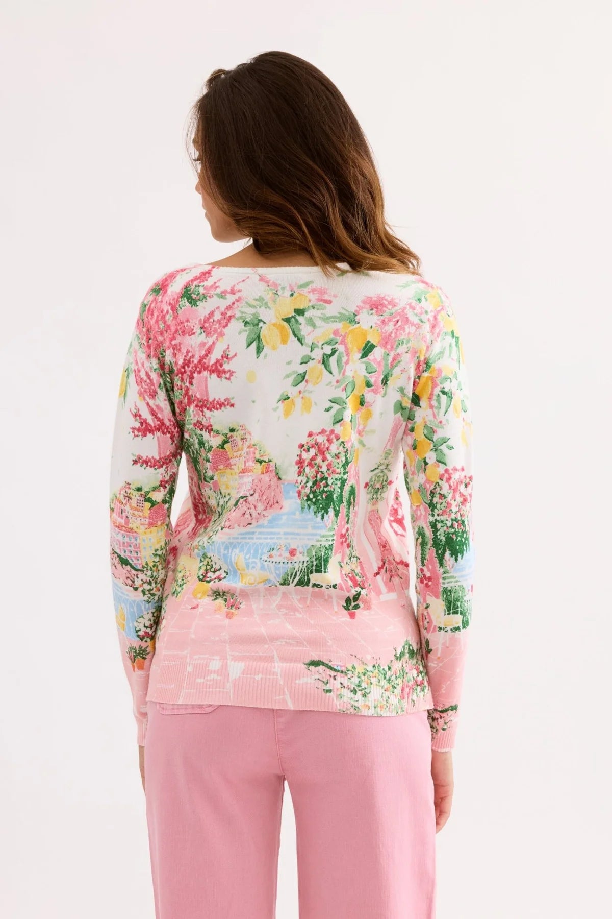 Pull imprimé paysage pastel GERMAINE - mutlicolor