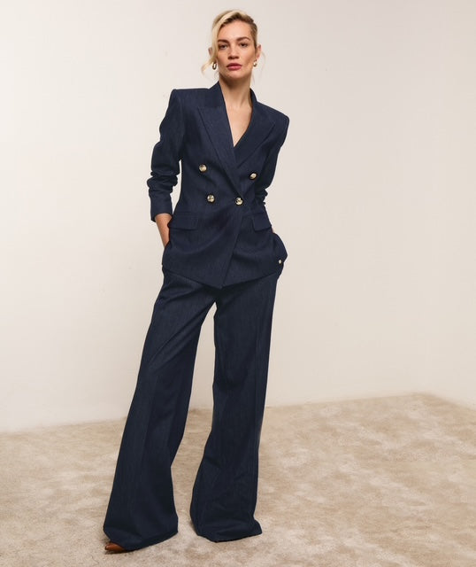 Veston ajusté JV-BLUEBELL - chambray bleu foncé