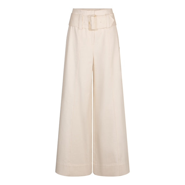 Jean taille haute jambe large MAUREEN - écru
