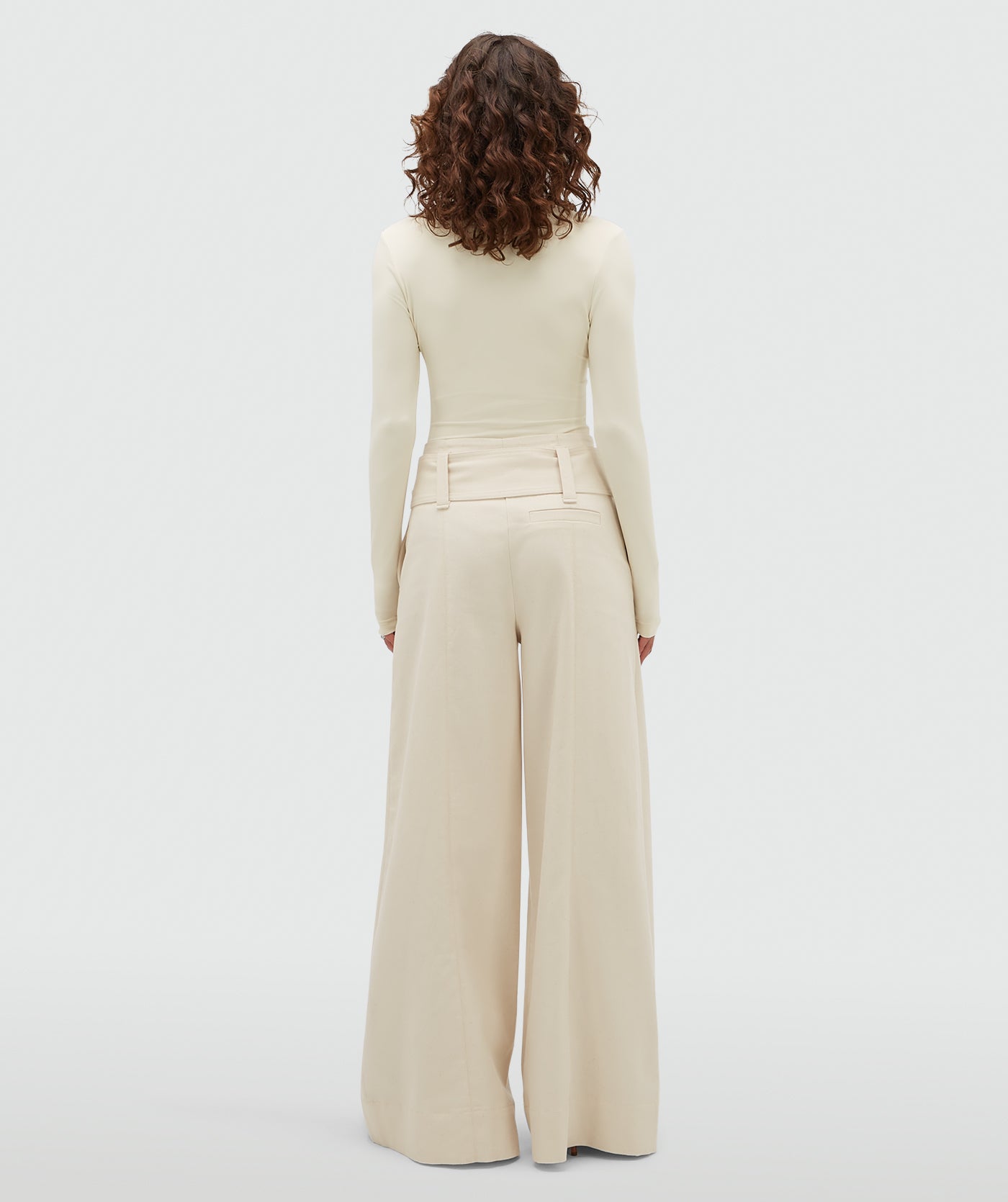 Jean taille haute jambe large MAUREEN - écru