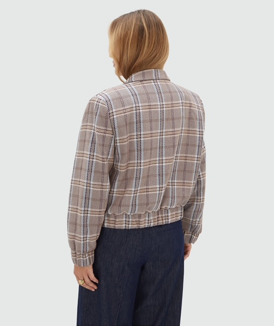 Veste oversize PEPPER - check cognac