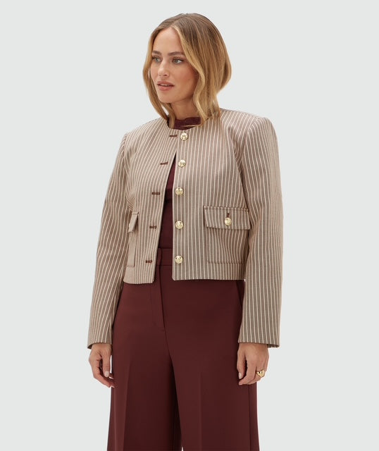 Veston court avec rayures ELIRA - rayures bordeaux