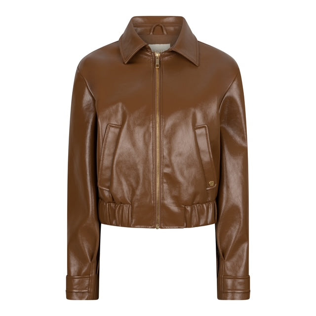 Bomber au look breveté PEADEN - cognac