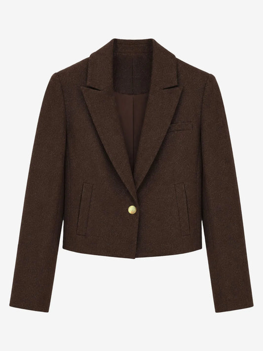 Blazer court avec un look moderne ANOU - Chocolat