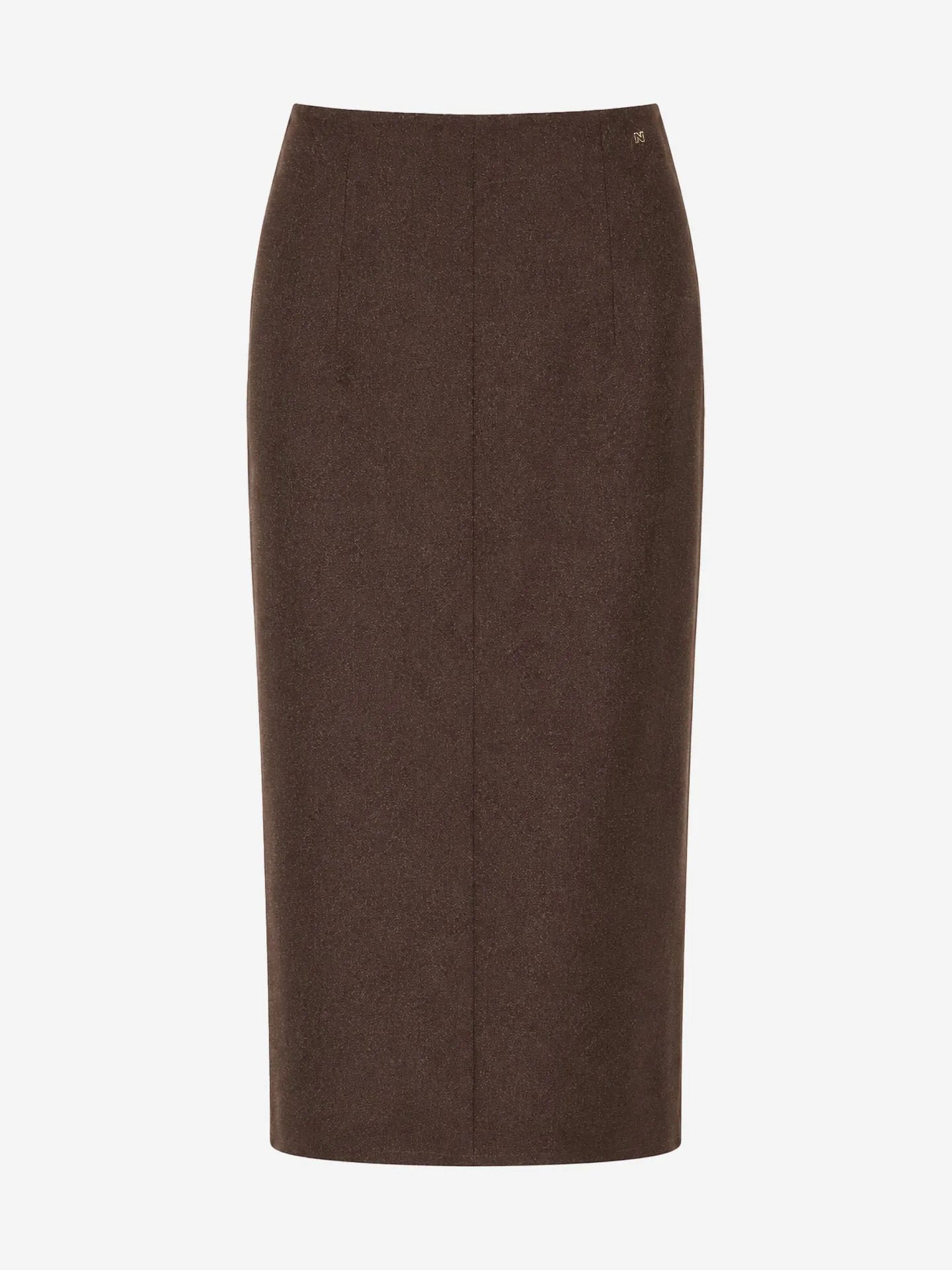 Jupe midi avec un attrait moderne MONA - Chocolat