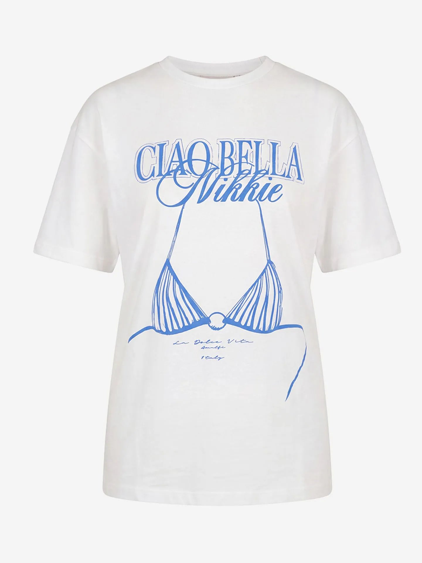 T-shirt oversize imprimé CIAO BELLA - Blanc