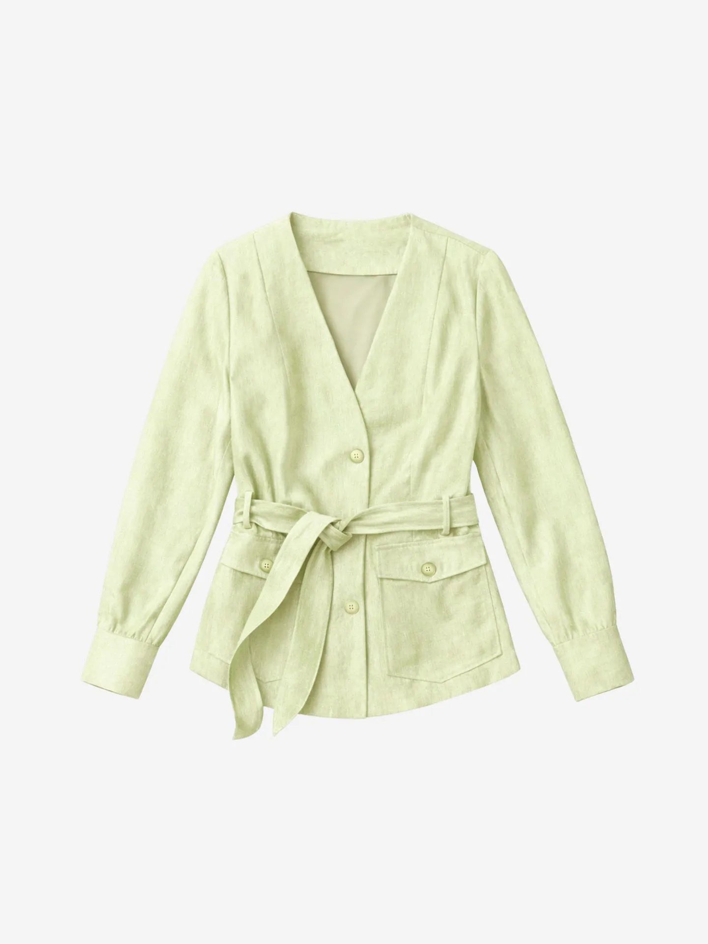 Chemisier ceinture pailleté PORLAMAR - Aloe vera