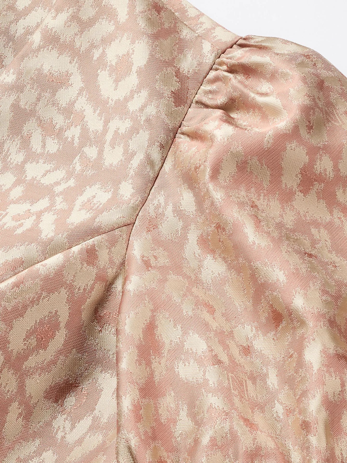 Haut à imprimé léopard avec manches bouffantes PALENCIA - blush