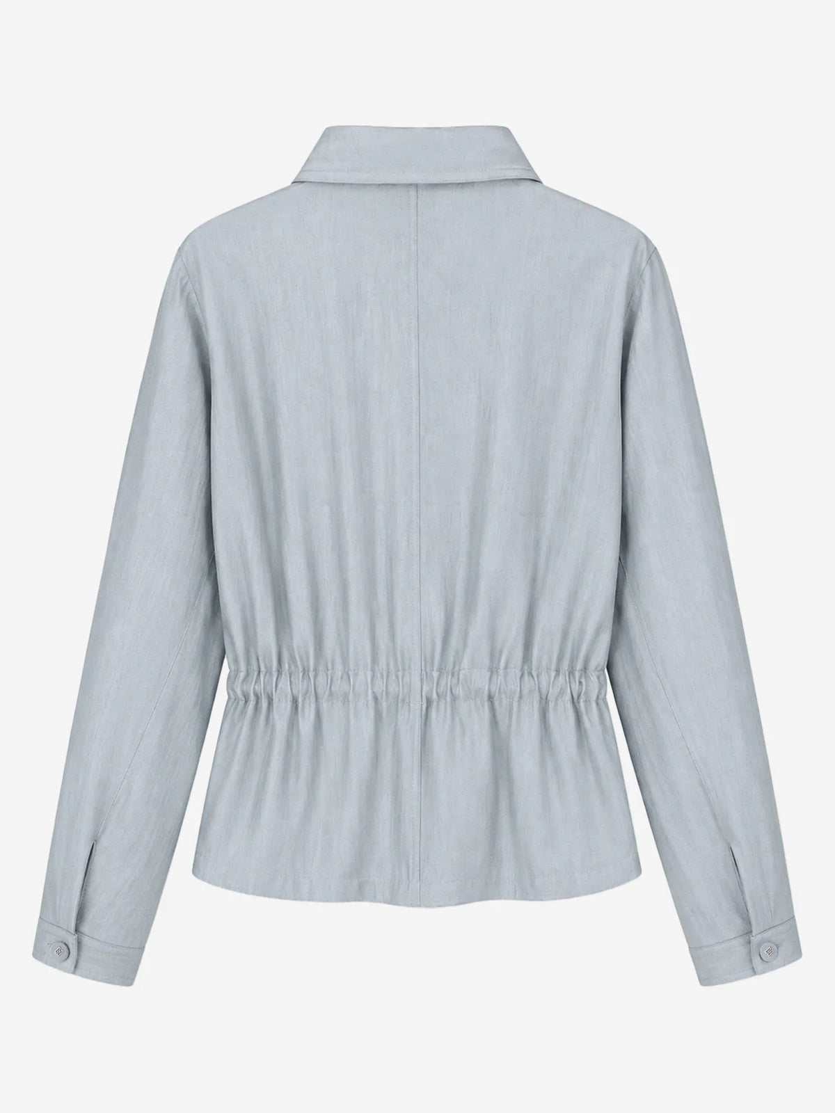 Chemisier ceinture pailleté ALIRA - Bleu gelé