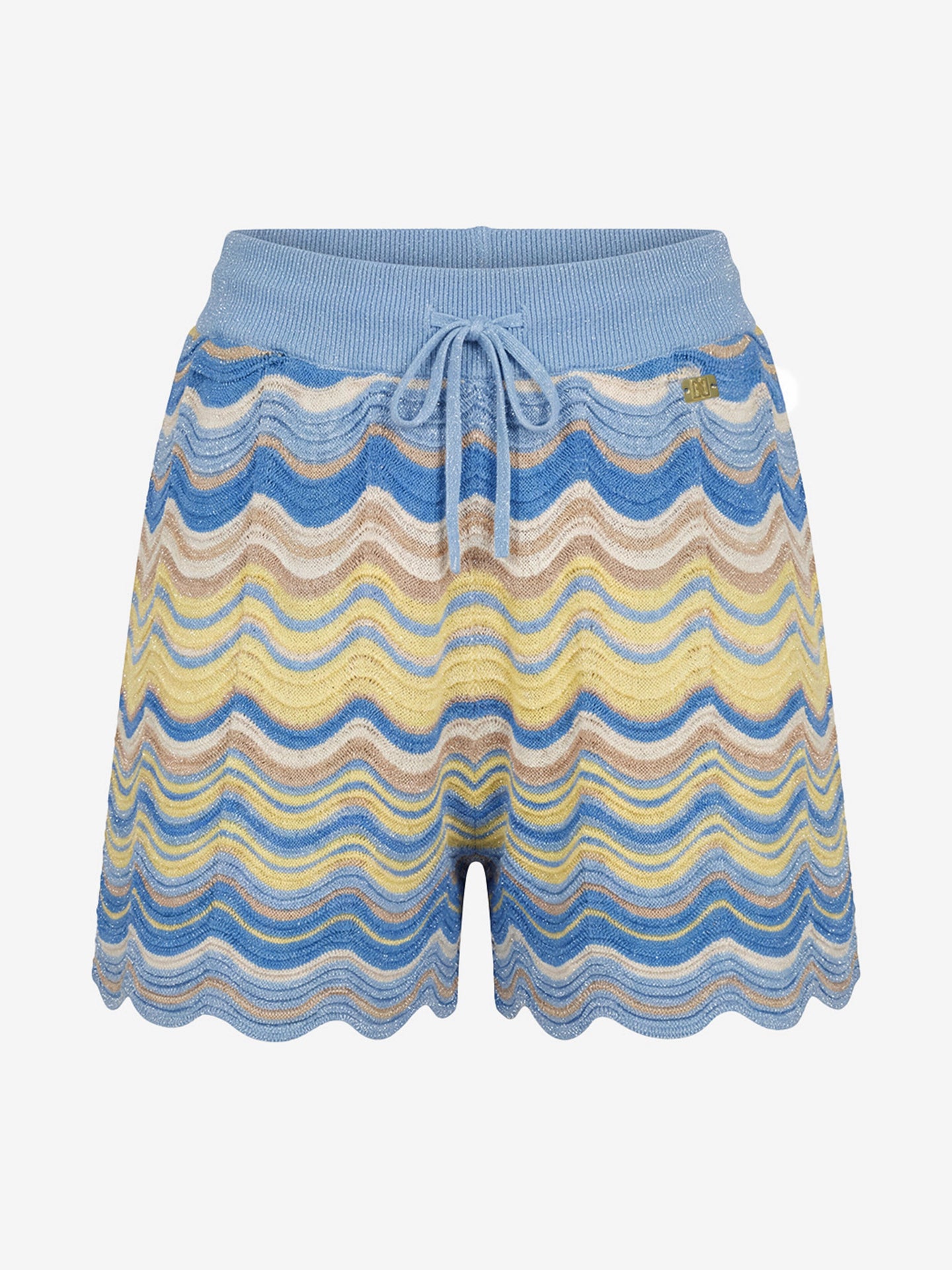 Short tricoté avec motif en zigzag QUERO  - Agrumes