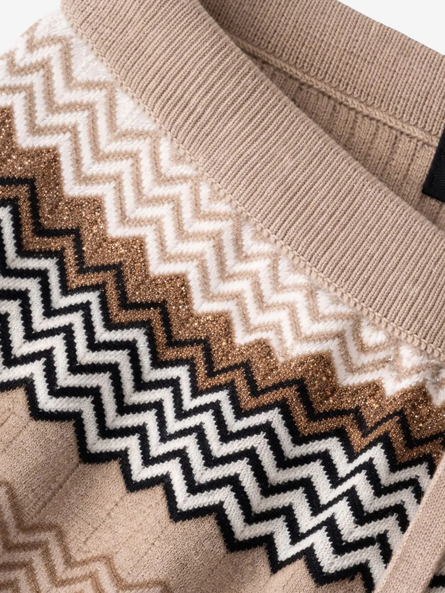 Pantalon avec motif en zigzag et fil pailleté PILAZIO - blush