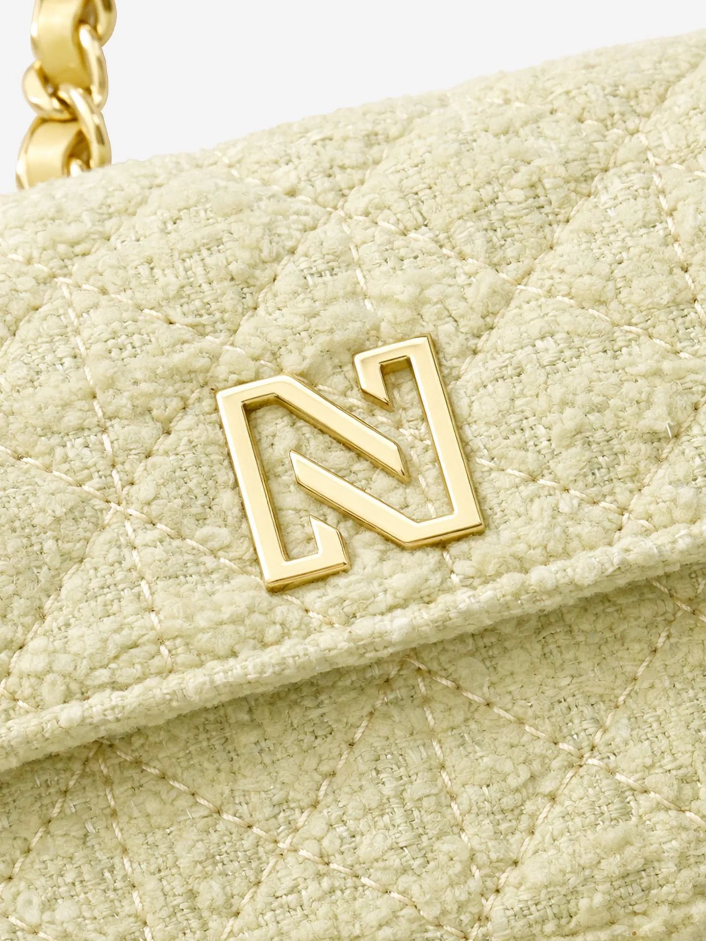 Sac à bandoulière en tweed ANN - Beige