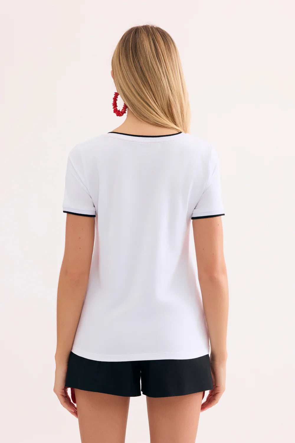 T-shirt imprimé visage artistique SOFIA - Blanc