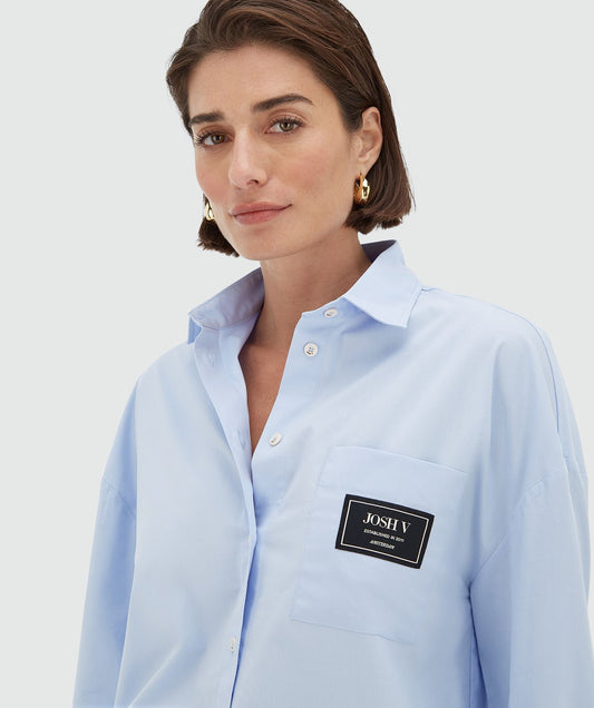 Chemisier oversize BERDINA - powder blue