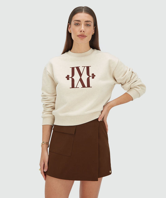 Pull coupe décontractée EBAH - écru léger mélangé