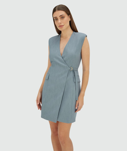 Robe portefeuille HENLEY - bleu ciel